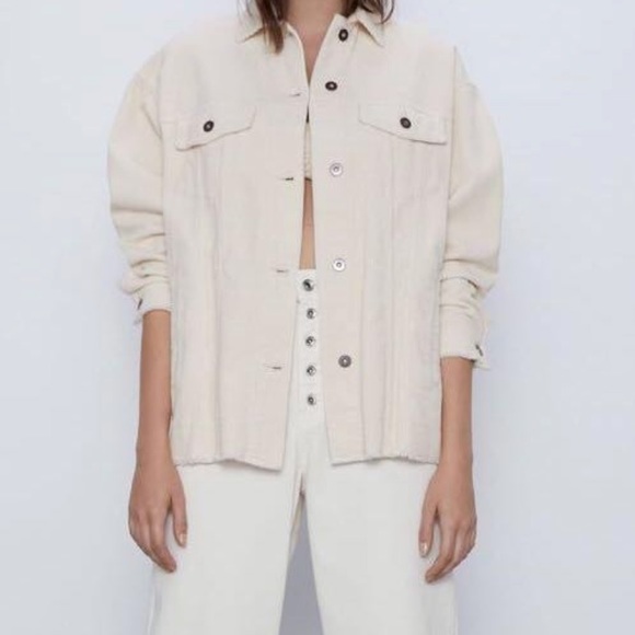 Zara cream corduroy jacket - Picture 2 of 3